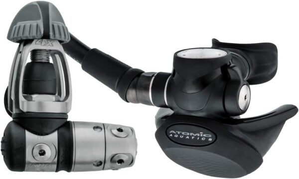 Atomic Aquatics TFX Scuba Diving Regulator | Unique Front Exhaust Design | Provides Effortless Breathing in All Diving Positions| Durable Titanium Components