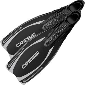 Cressi Adult Snorkeling & Scuba Diving Fins - Powerful Full Foot Pocket Fins - Reaction Pro: Made in Italy