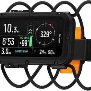 SUUNTO Nautic Dive Computer with Bungee Cord, Bright AMOLED Display, Integrated LED Flashlight, Up to 120H, GPS & Underwater Route Tracking, Wireless Tank Pressure Monitor
